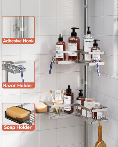 YASONIC corner caddy used in kitchen and RV showing multi-room versatile storage benefit