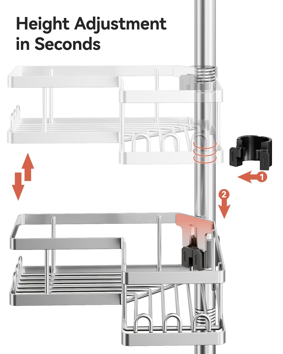 YASONIC telescopic pole extended showing adjustable height benefit for various ceilings