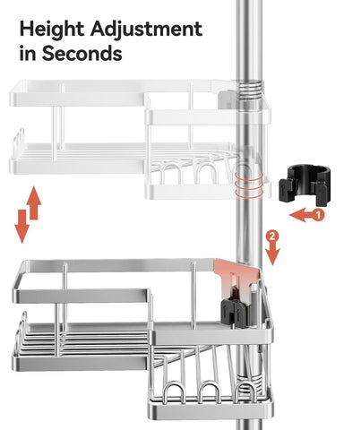 YASONIC telescopic pole extended showing adjustable height benefit for various ceilings