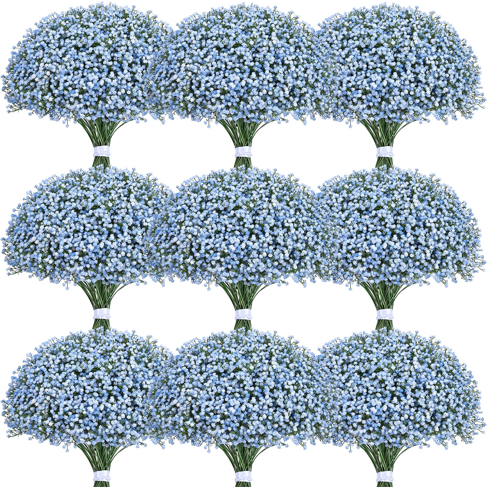 Yastouay front packaging showing 30 blue baby’s breath stems and convenience