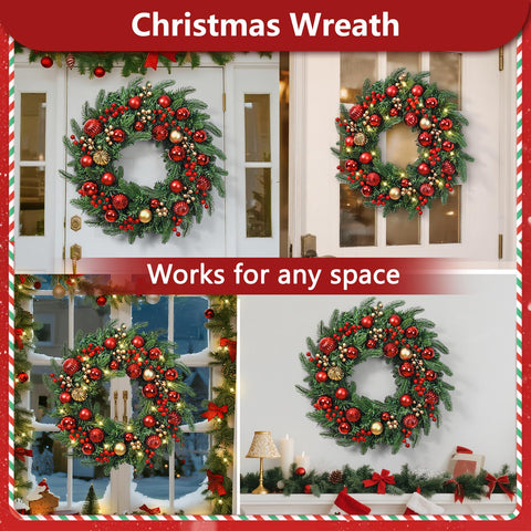 Yastouay unpacked wreath ready to fluff and instantly decorate