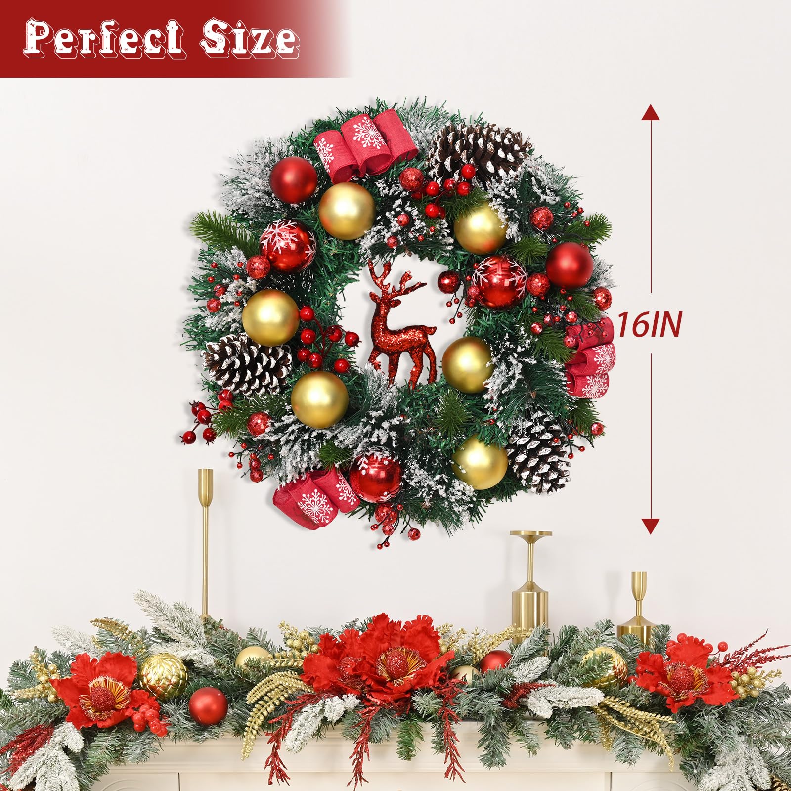 Yastouay sparkly red reindeer ornament delivering a bright focal point