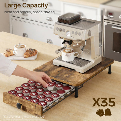 YATINEY mesh drawer open with pods showing quick-access benefit