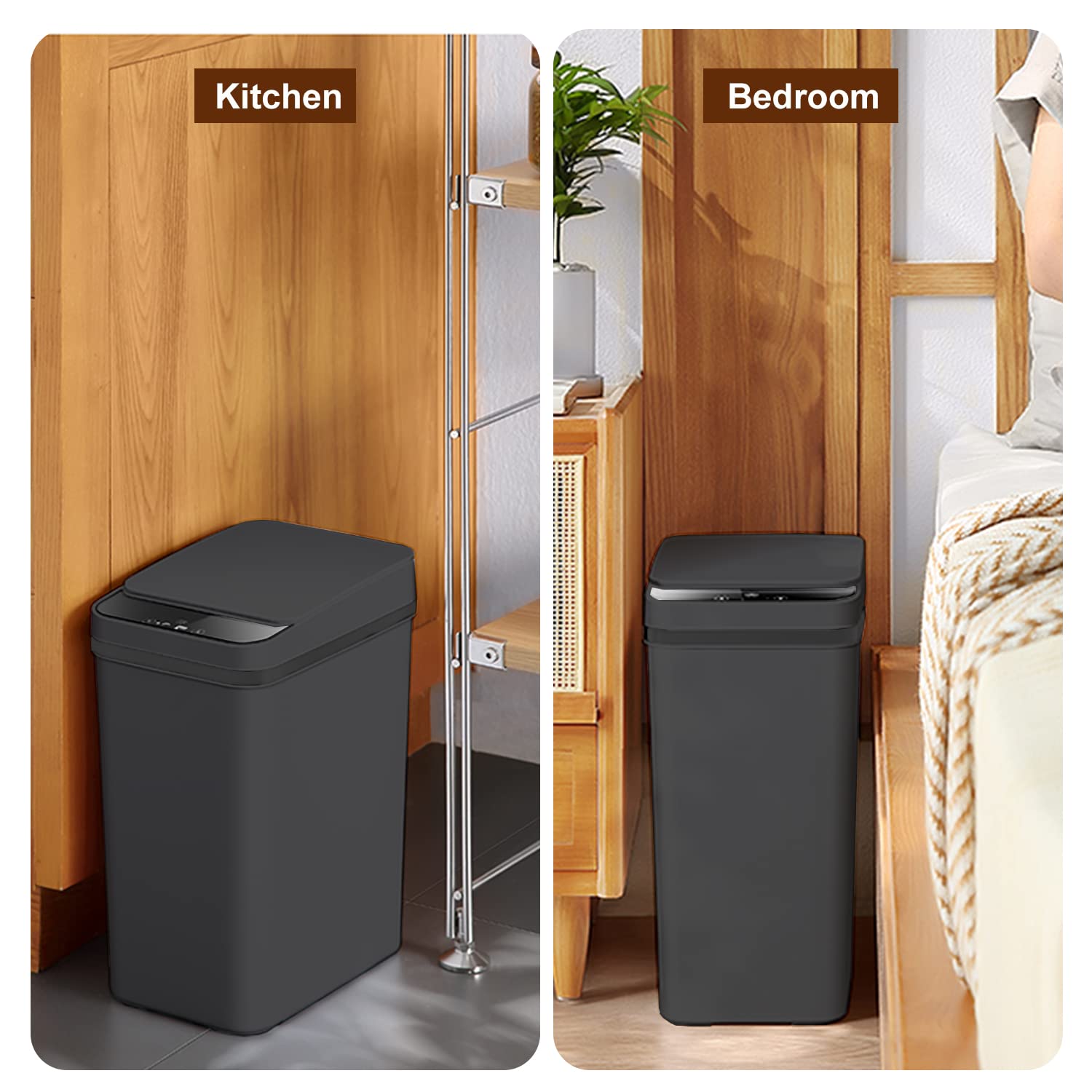 Yatmung open lid mid-motion illustrating contactless operation and convenience
