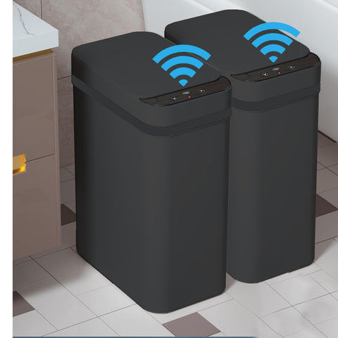 Yatmung touchless trash can front view showing compact design and space-saving benefit