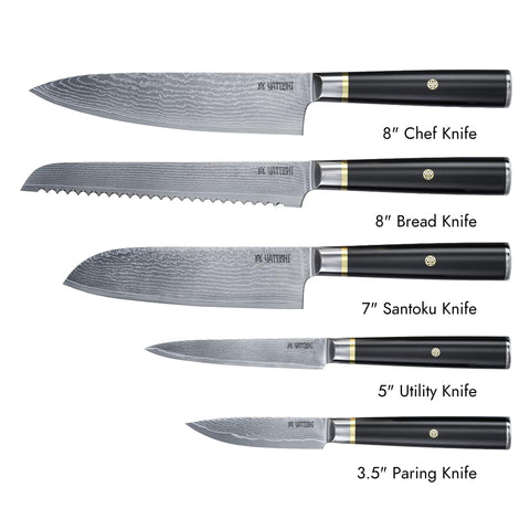 Yatoshi Knives magnetic walnut block side view illustrating secure magnet hold and stable base