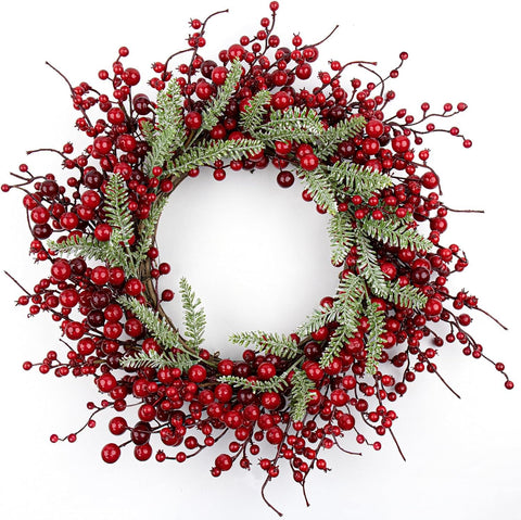Yawwind front door wreath hanging, welcoming curb appeal
