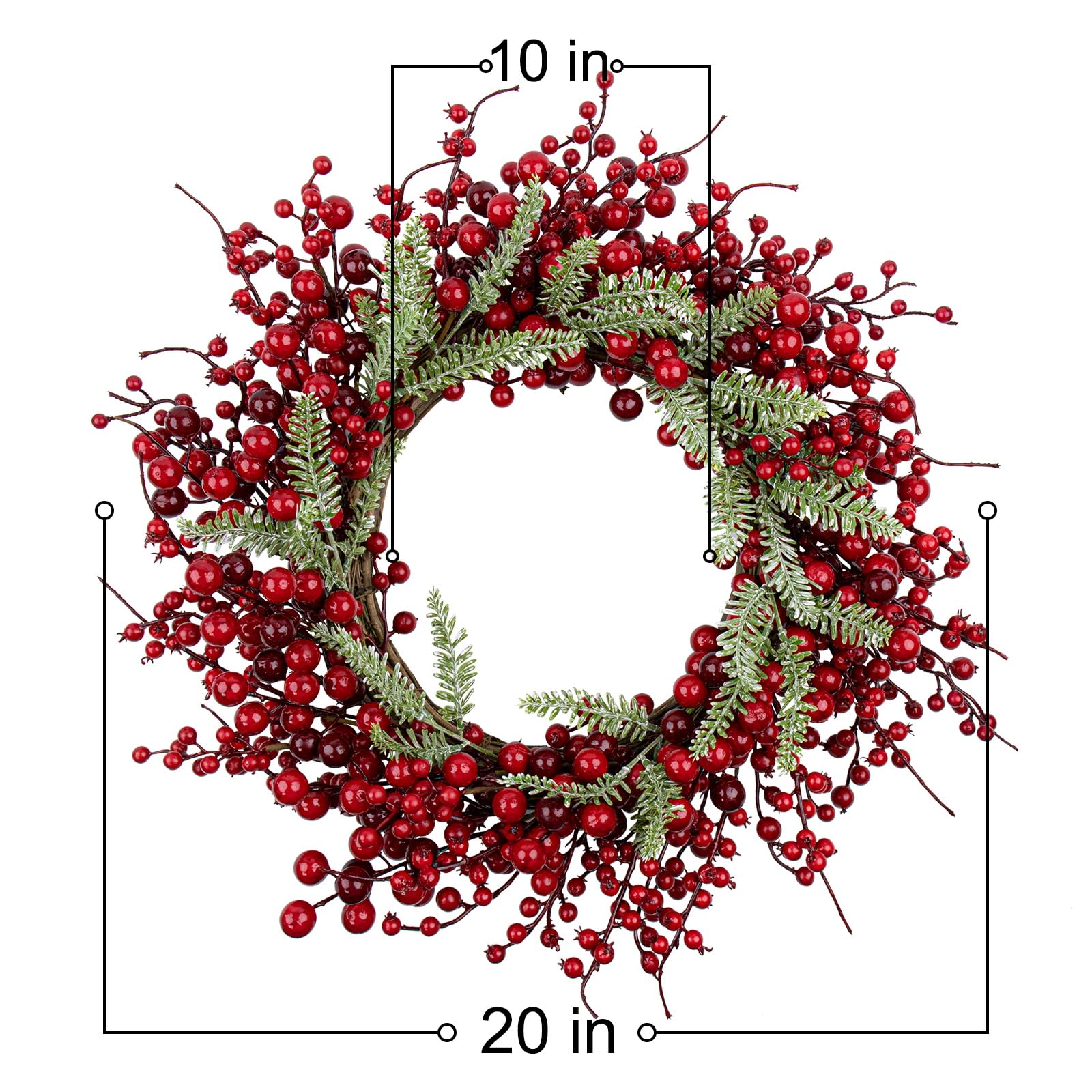 Yawwind wreath next to door for scale, fits standard entries