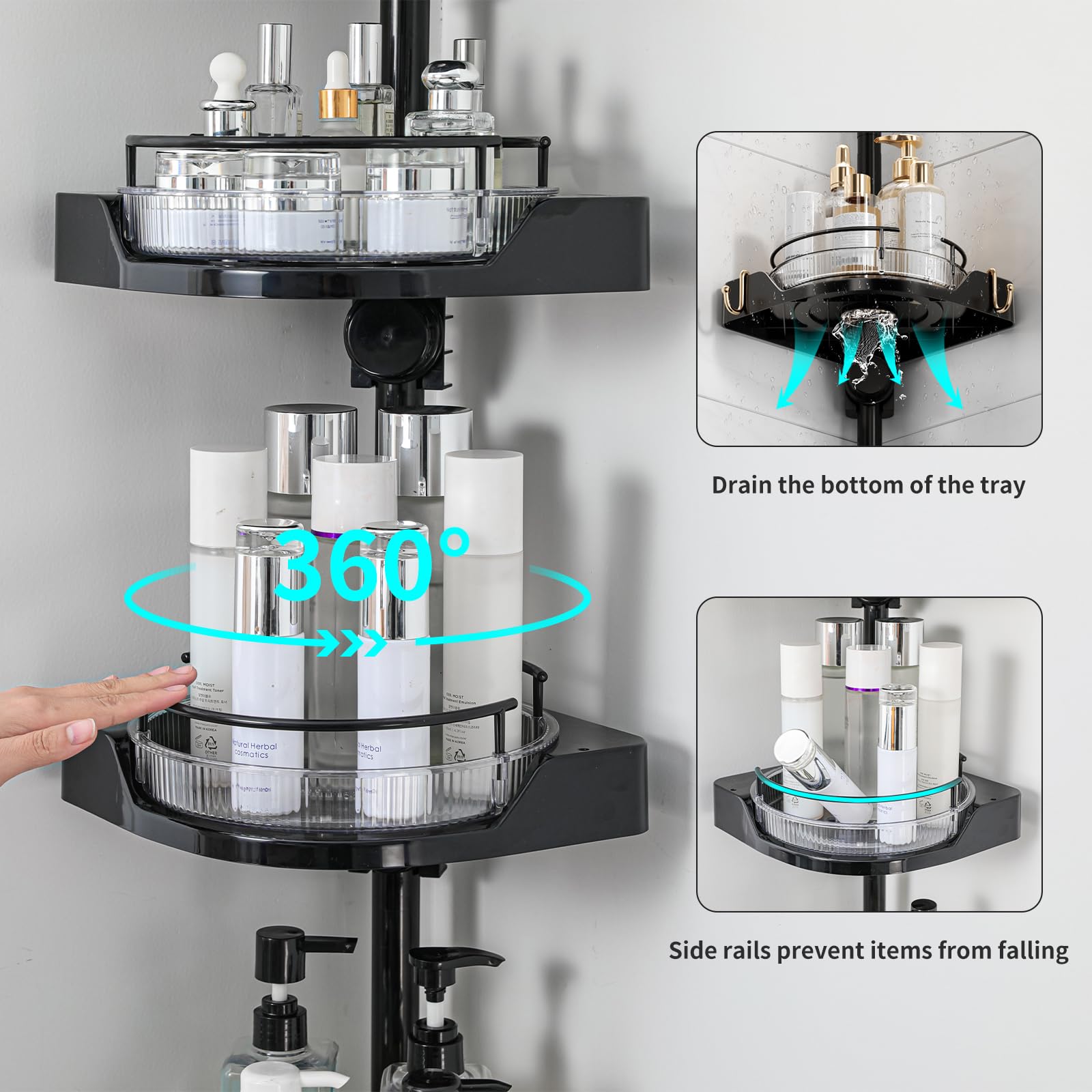 YCIA&DONE close-up of shelf drainage slots improves drying