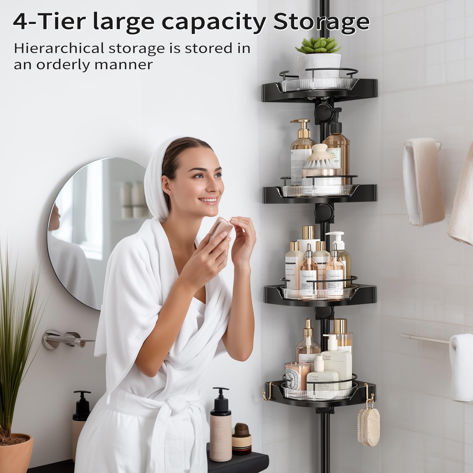 YCIA&DONE rotating caddy in shower provides quick product access