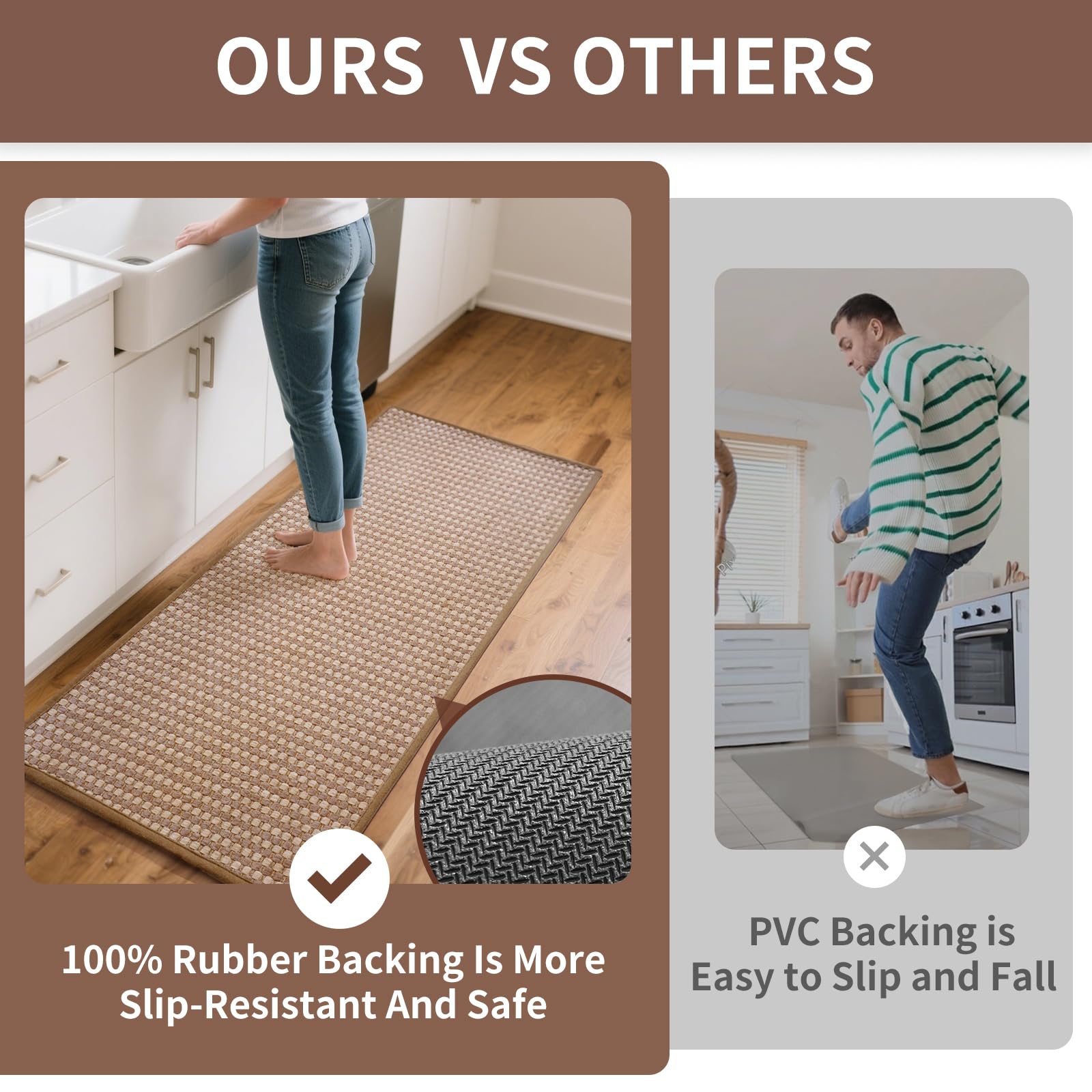 YDKGL in kitchen lifestyle setting shows cozy look and floor protection