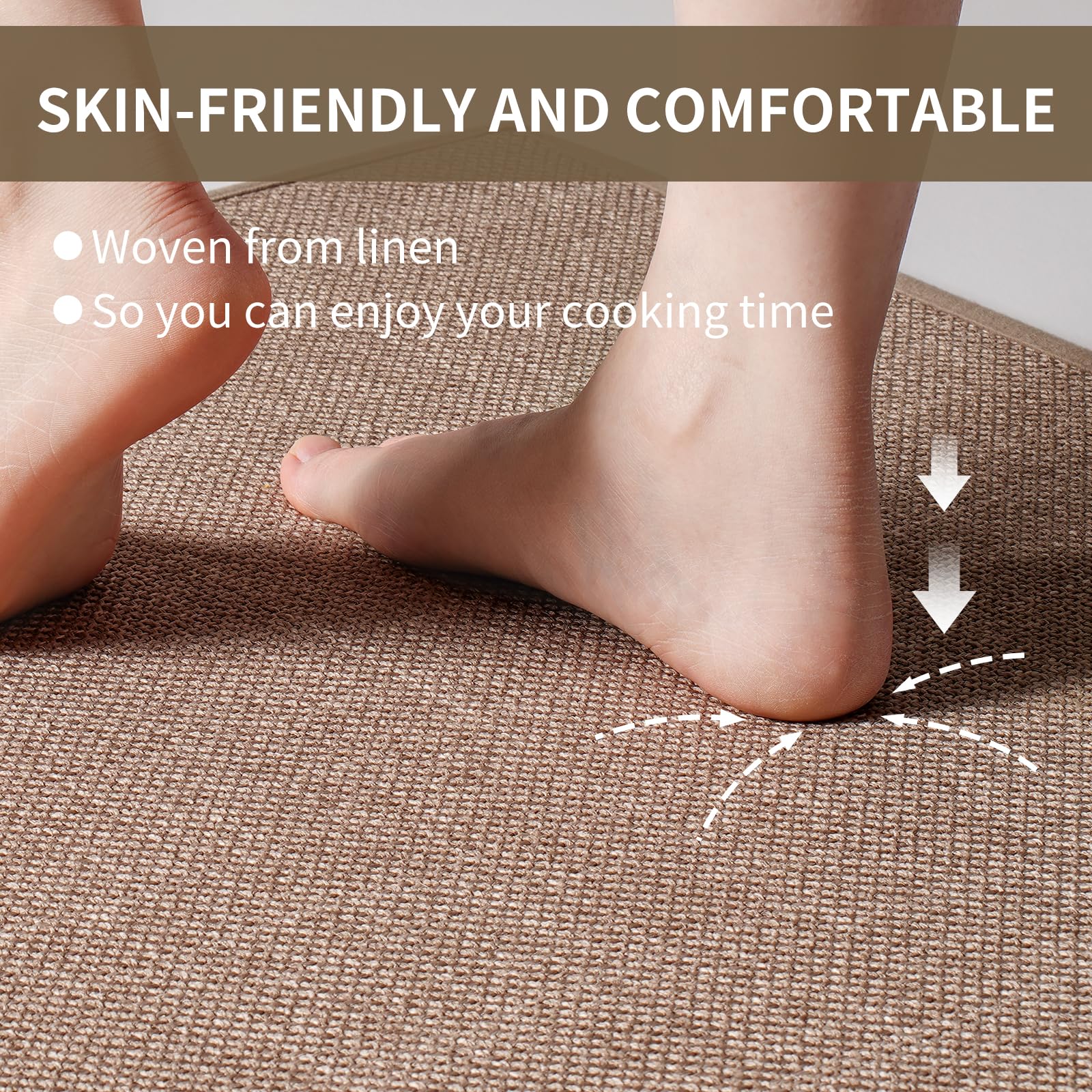 YDKGL in use at kitchen sink offering cushioned standing comfort