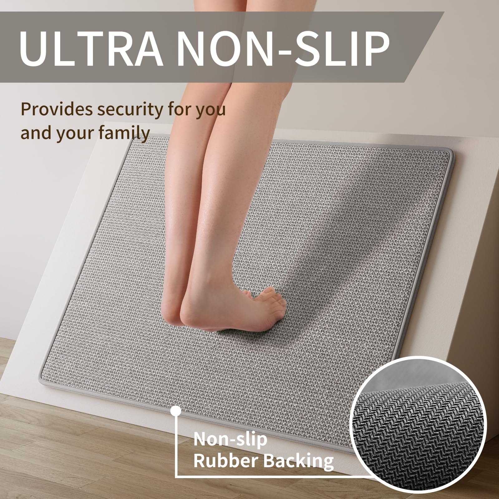 YDKGL rubber backing close-up demonstrating strong non-slip grip