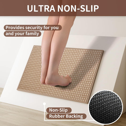 YDKGL rug placed next to sink demonstrates fit and protective benefit