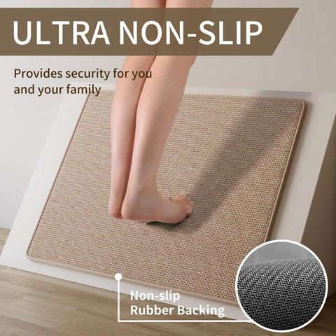 YDKGL underside rubber non-slip backing providing secure floor grip