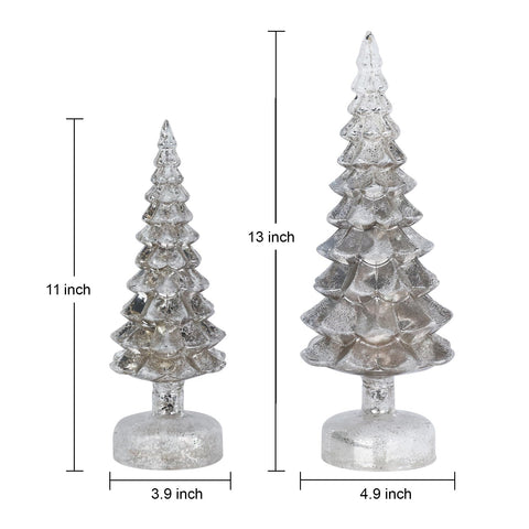 YEAHOME trees next to ruler showing size contrast and display scale