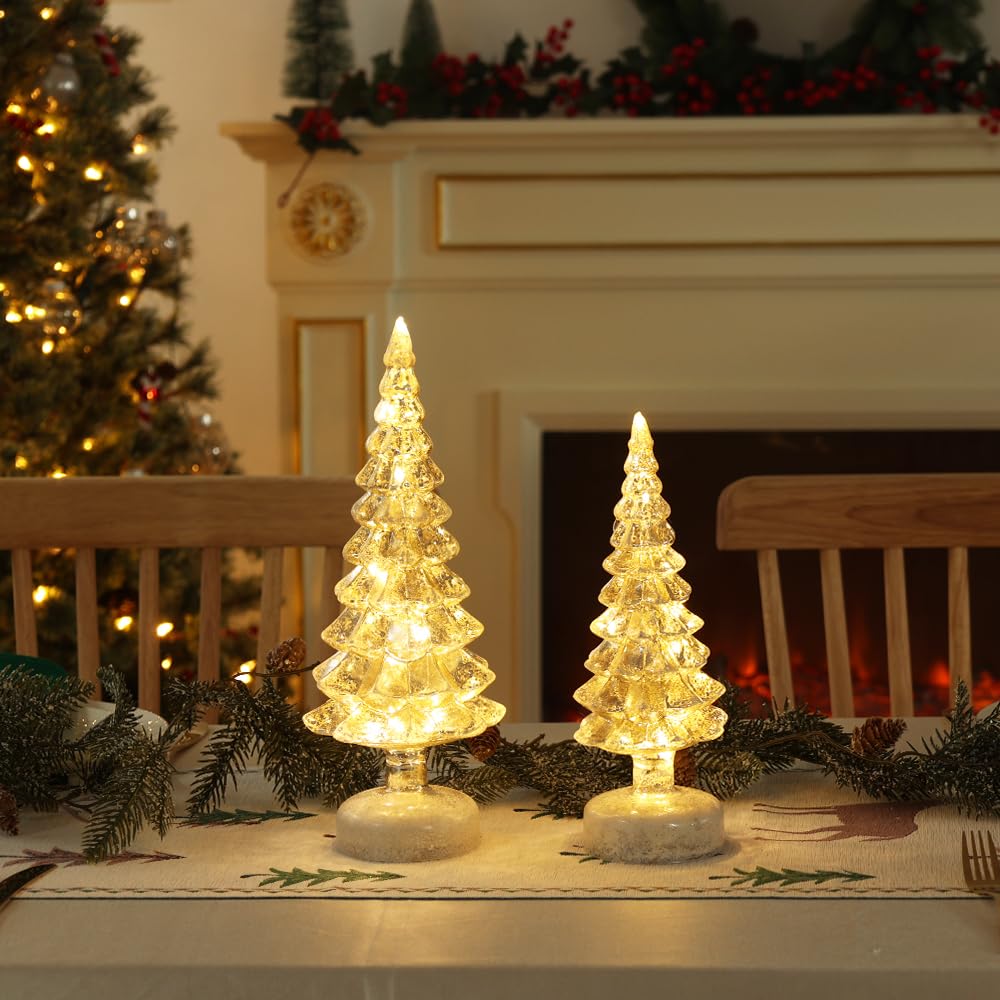 YEAHOME trees used as tabletop centerpiece with layered styling benefit