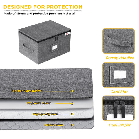 YearningHome close-up of quilted dividers showing padded protection benefit
