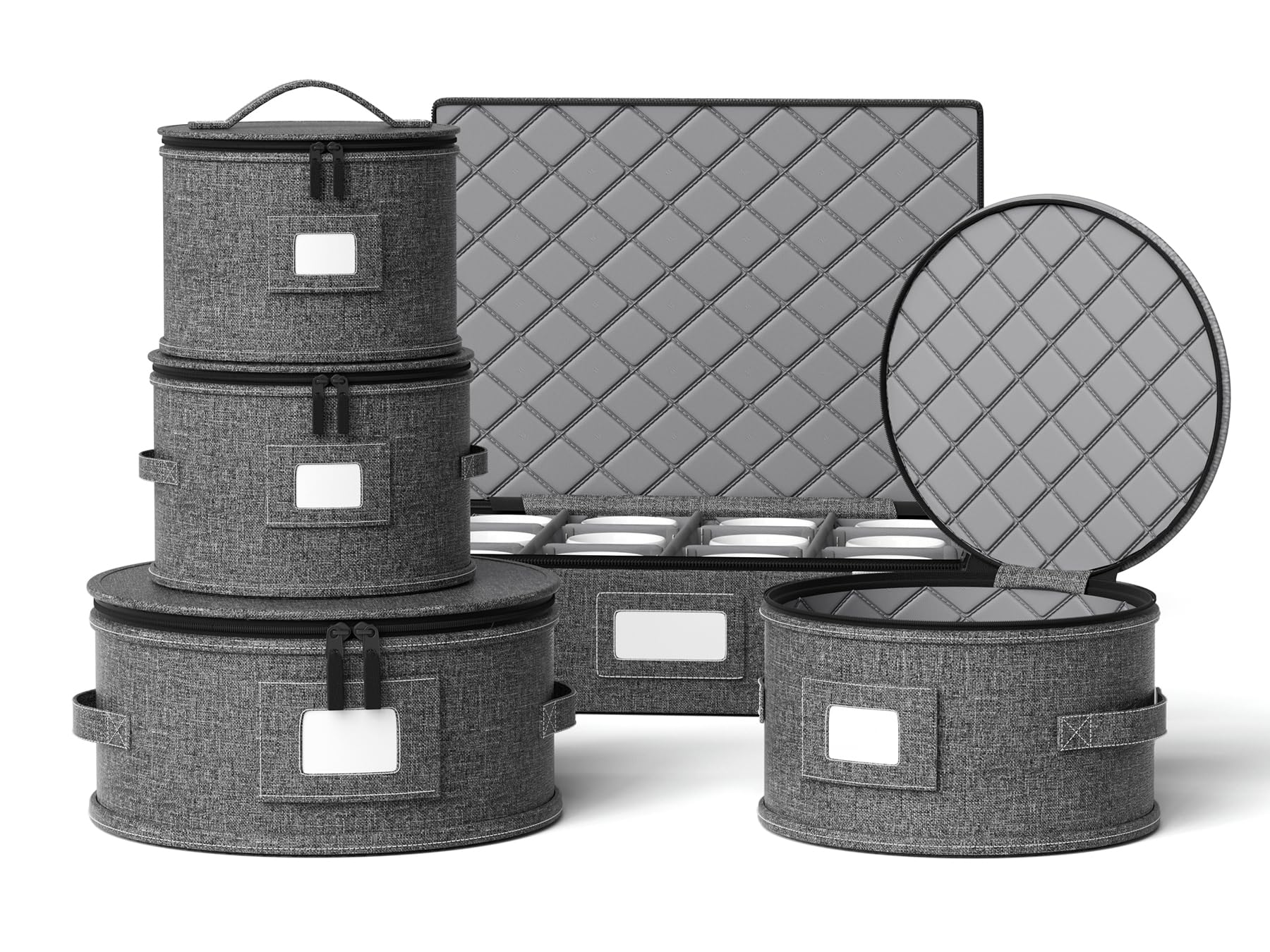 YearningHome hard-shell front view showing durable grey exterior and sturdy handle for safe moving