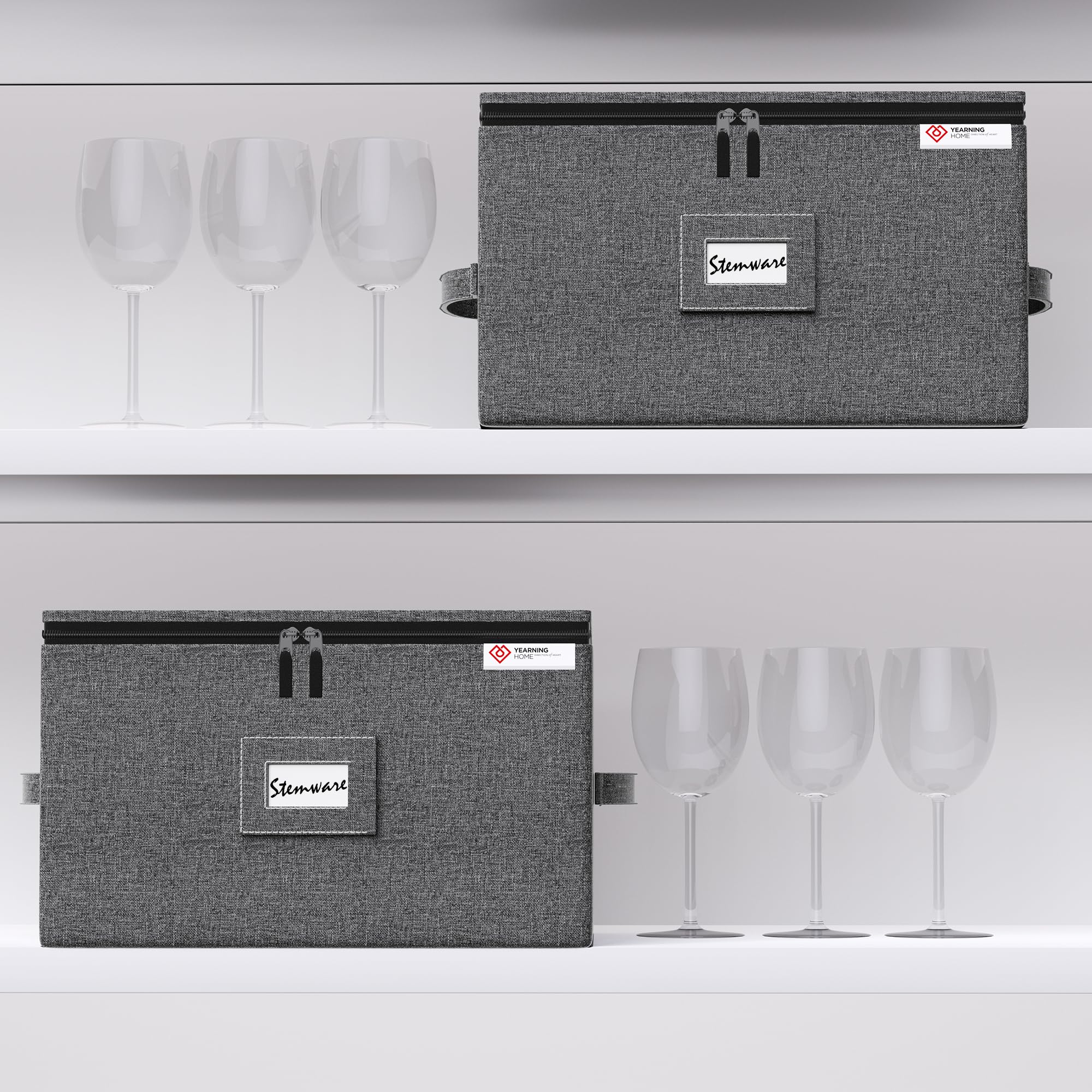 YearningHome box beside wine bottle and book showing size comparison benefit