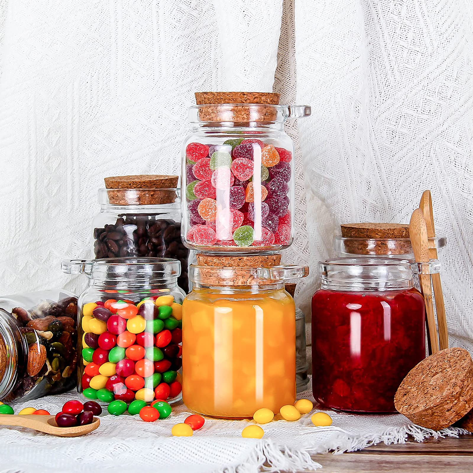 YEBODA gift favor arrangement showing jars dressed for parties and gifting