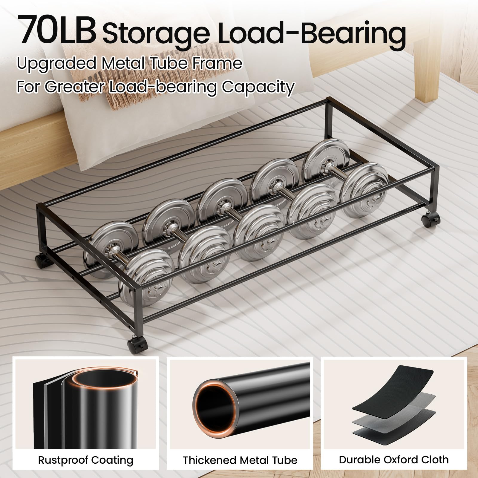 Yecaye caster wheels with lock engaged for safe loading and stability