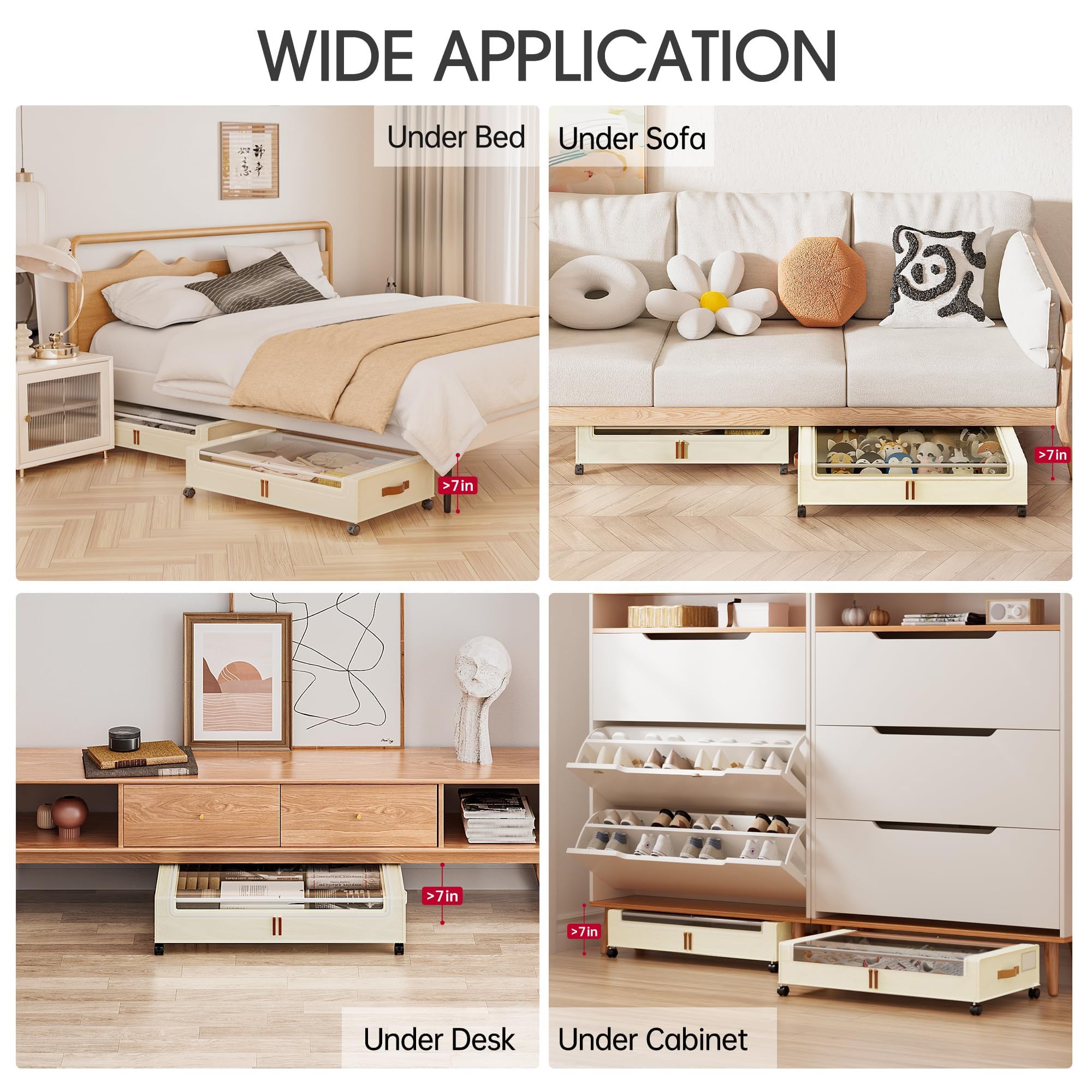 Yecaye folded flat storage drawer packed away to save closet and dorm space