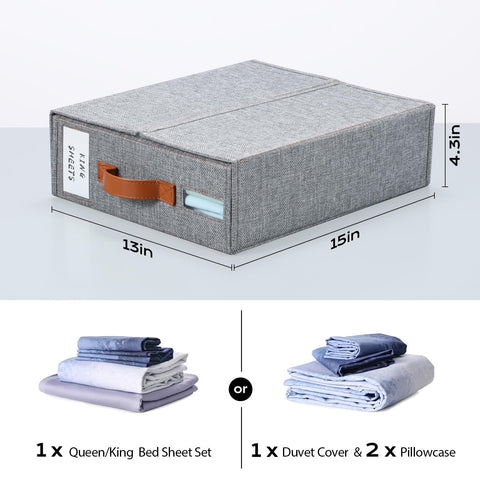 Yecaye open organizer with sheet set neatly arranged demonstrating all-in-one storage
