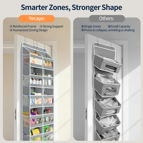 Yecaye metal hooks and top support demonstrating secure, wobble-free hanging