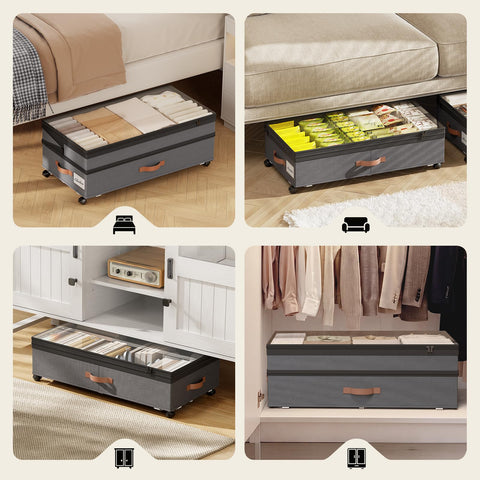 Yecaye two-pack staged in bedroom showing organized clutter-free benefit