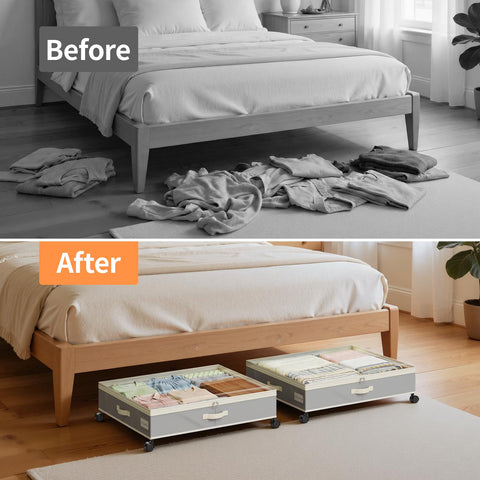 Yecaye lifestyle bedroom scene showing tidy room and better storage benefit