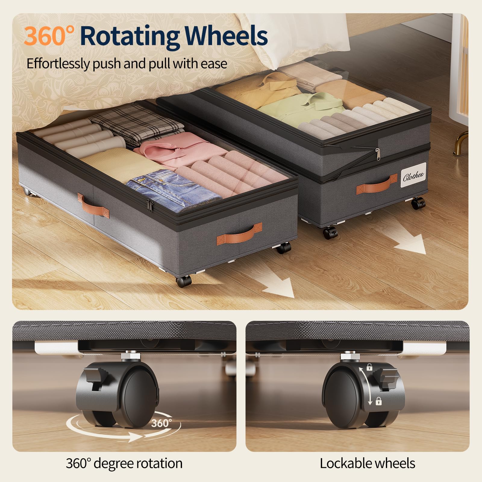 Yecaye caster wheel and lock detail for controlled mobility benefit