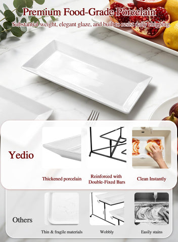 Yedio black frame detail showing sturdy crossbars and stable support benefit