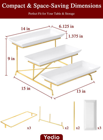 Yedio gold stand close-up highlighting sturdiness and decorative appeal benefit