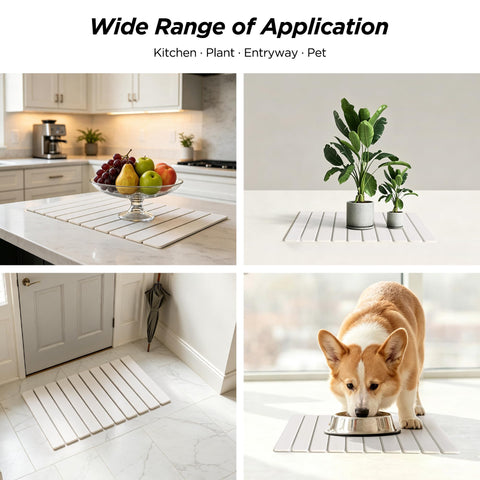 YEECOPON used as kitchen drying mat under dishes for versatile use