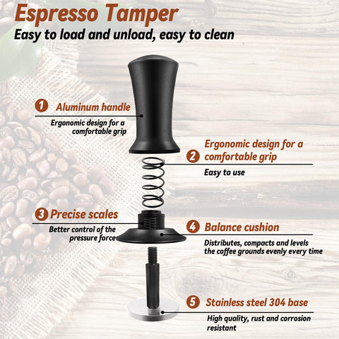 Yeelan tamper spring mechanism detail ensuring consistent tamp force