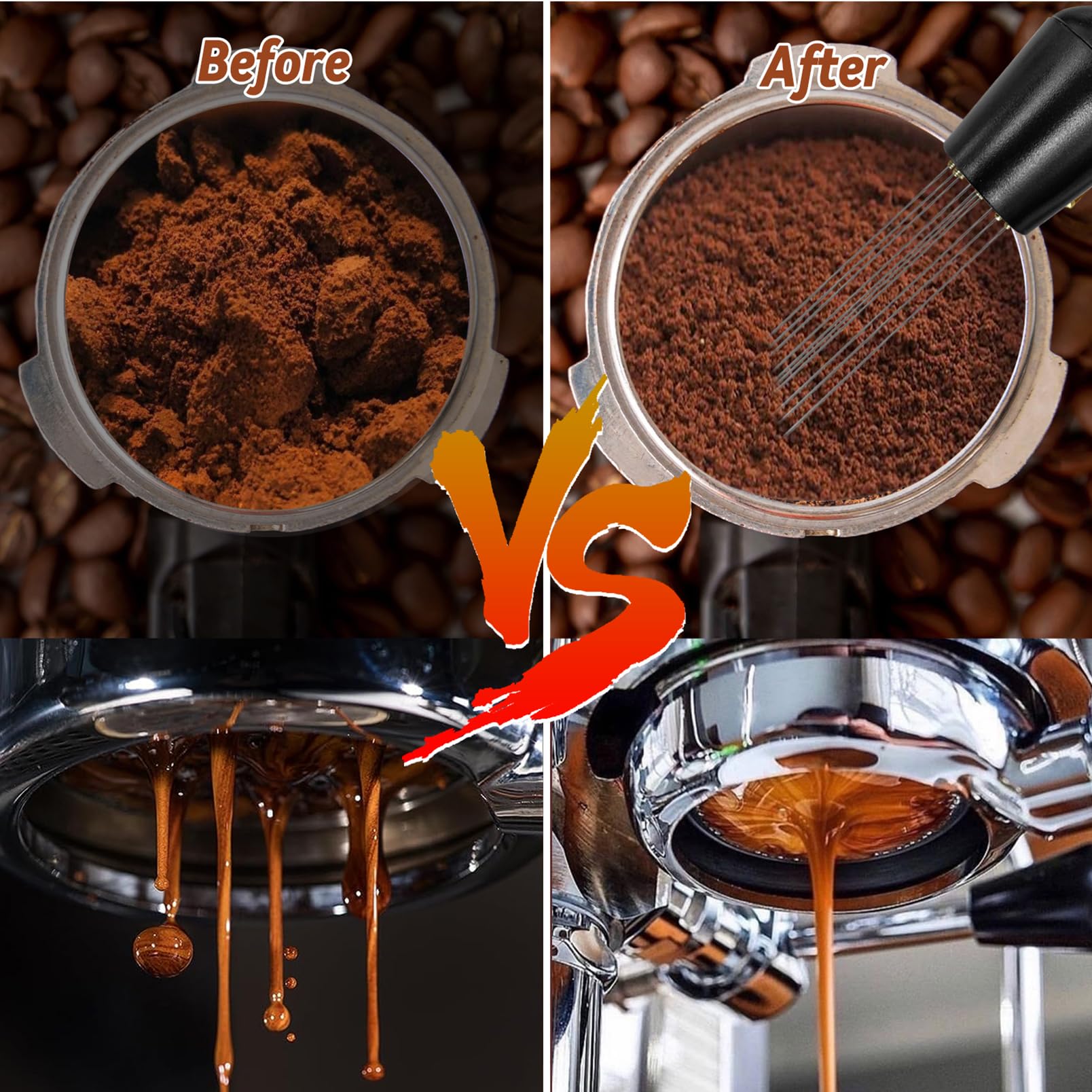Yeelan tamper stainless base close-up for even pressure and durability