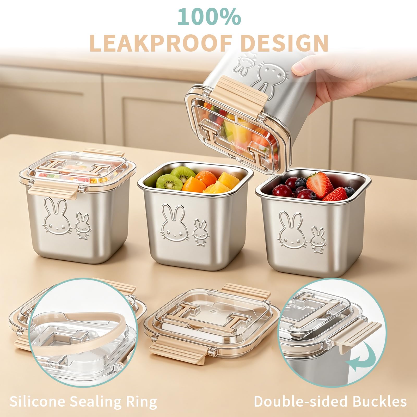 YEJZXY stacked boxes in fridge saving space and staying organized