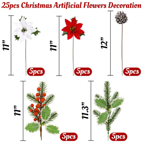 Yen Jean holly stem with red berries and green leaves for festive accents benefit