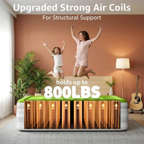 YENING inflated air mattress staged in bedroom for guest-ready comfort benefit