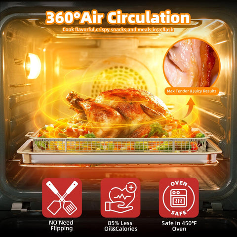 YEPATER tray installed in oven catching grease to keep oven clean and tidy