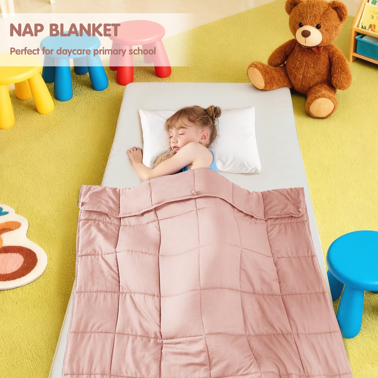 yescool folded blanket on chair showing travel-ready compactness and convenience