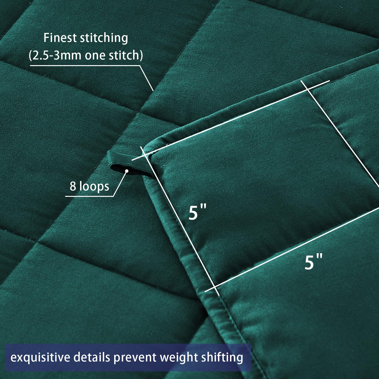 yescool folded blanket next to a tape measure showing size and easy storage benefit