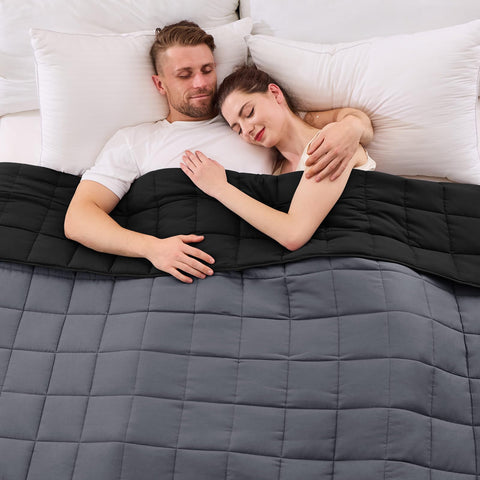 yescool front on bed showing full king-size coverage and calm sleeping benefit