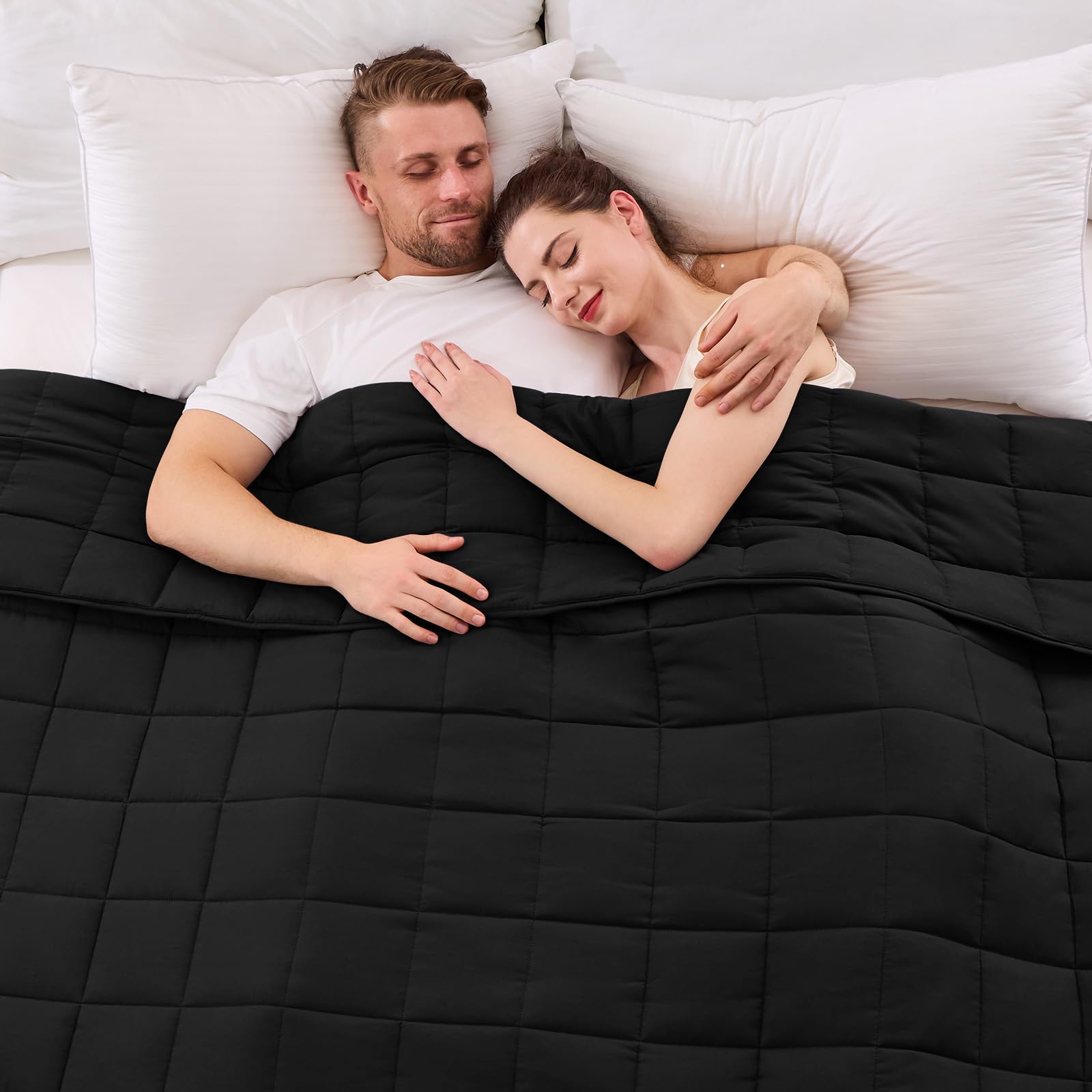 yescool front view of king size blanket showing full coverage and breathable fabric