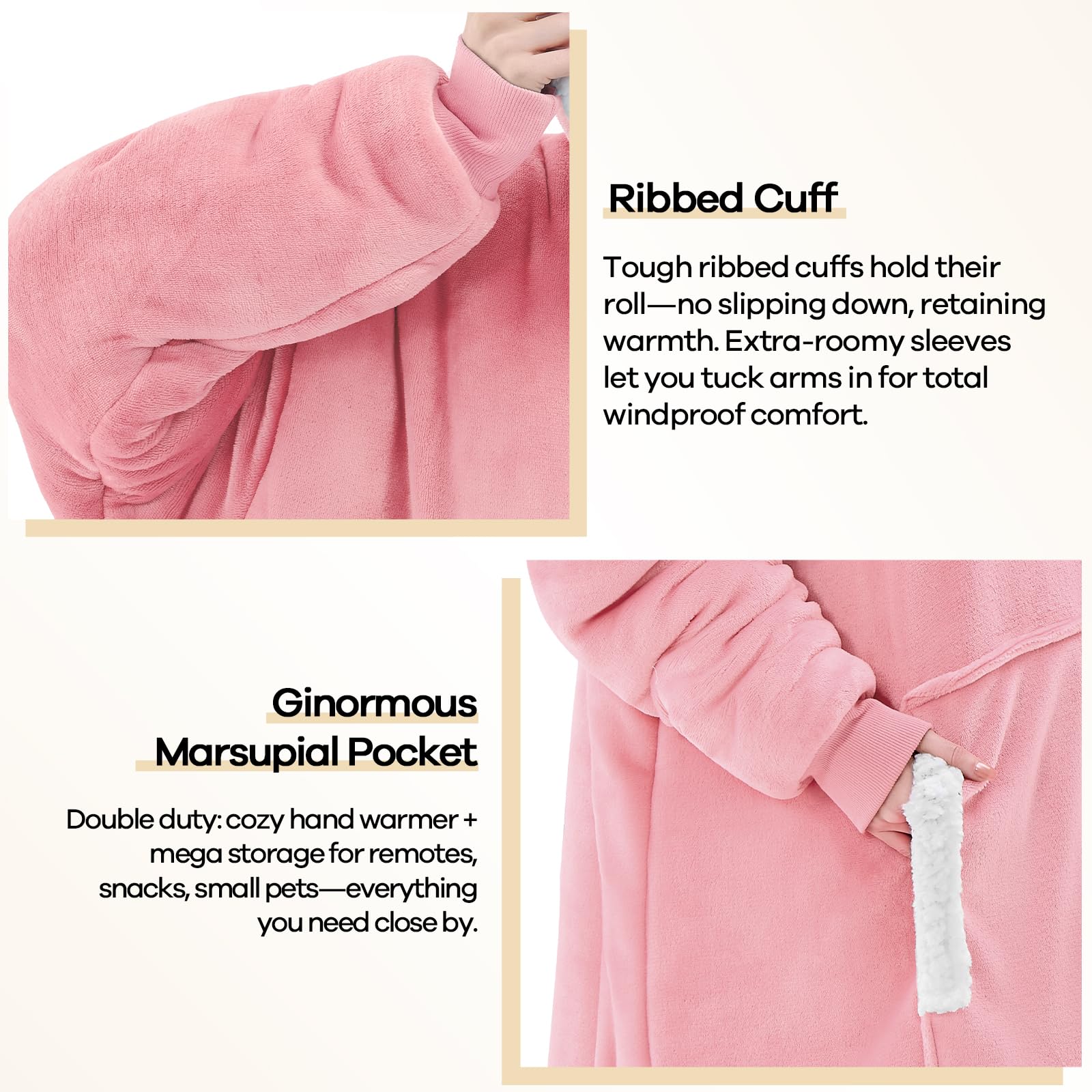 yescool hood and flannel fabric detail offering head warmth and soft touch