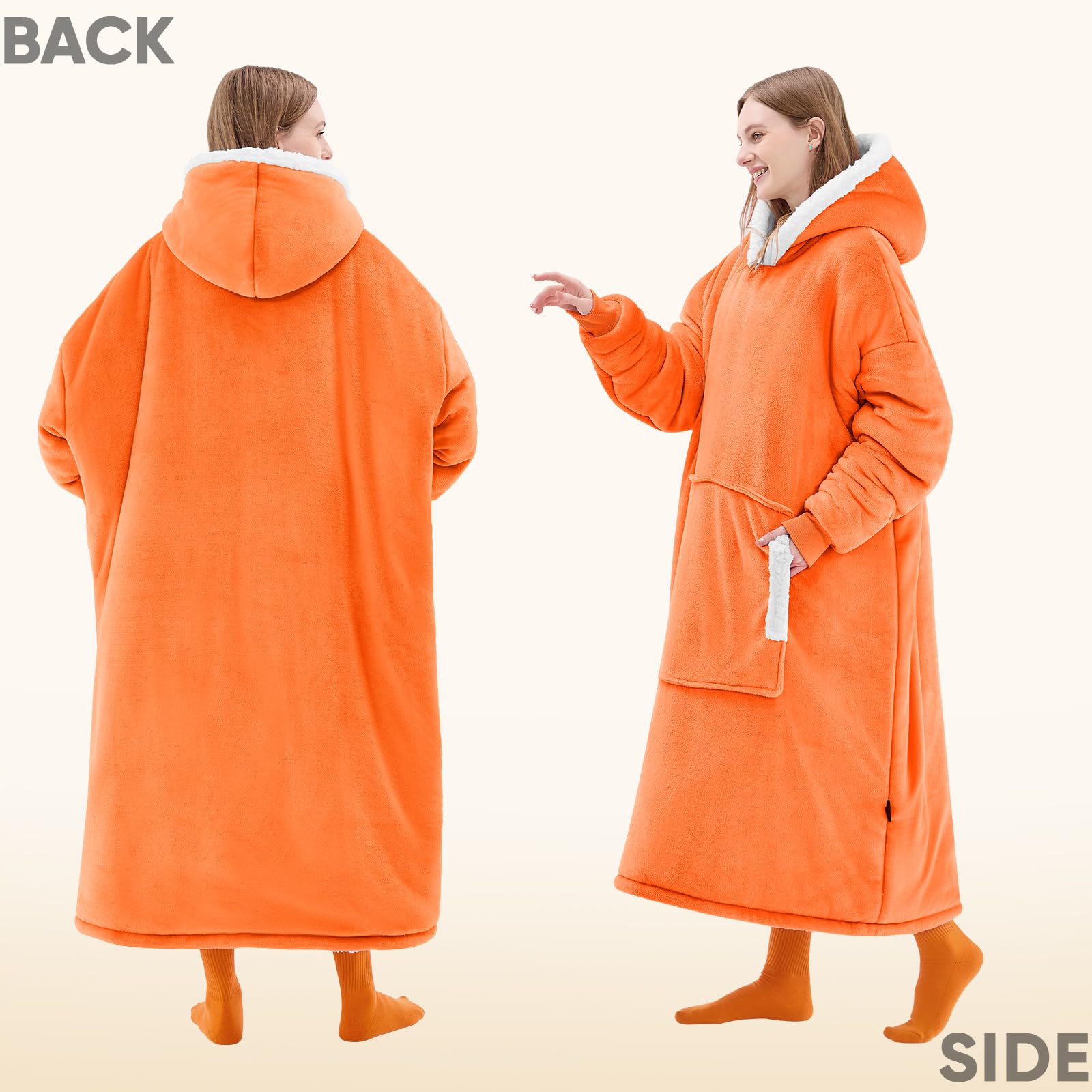 yescool large kangaroo pocket detail providing hands-free storage and convenience