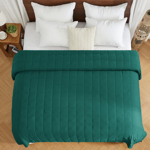 yescool styled bedroom scene showing blanket in use for a calm nighttime setting