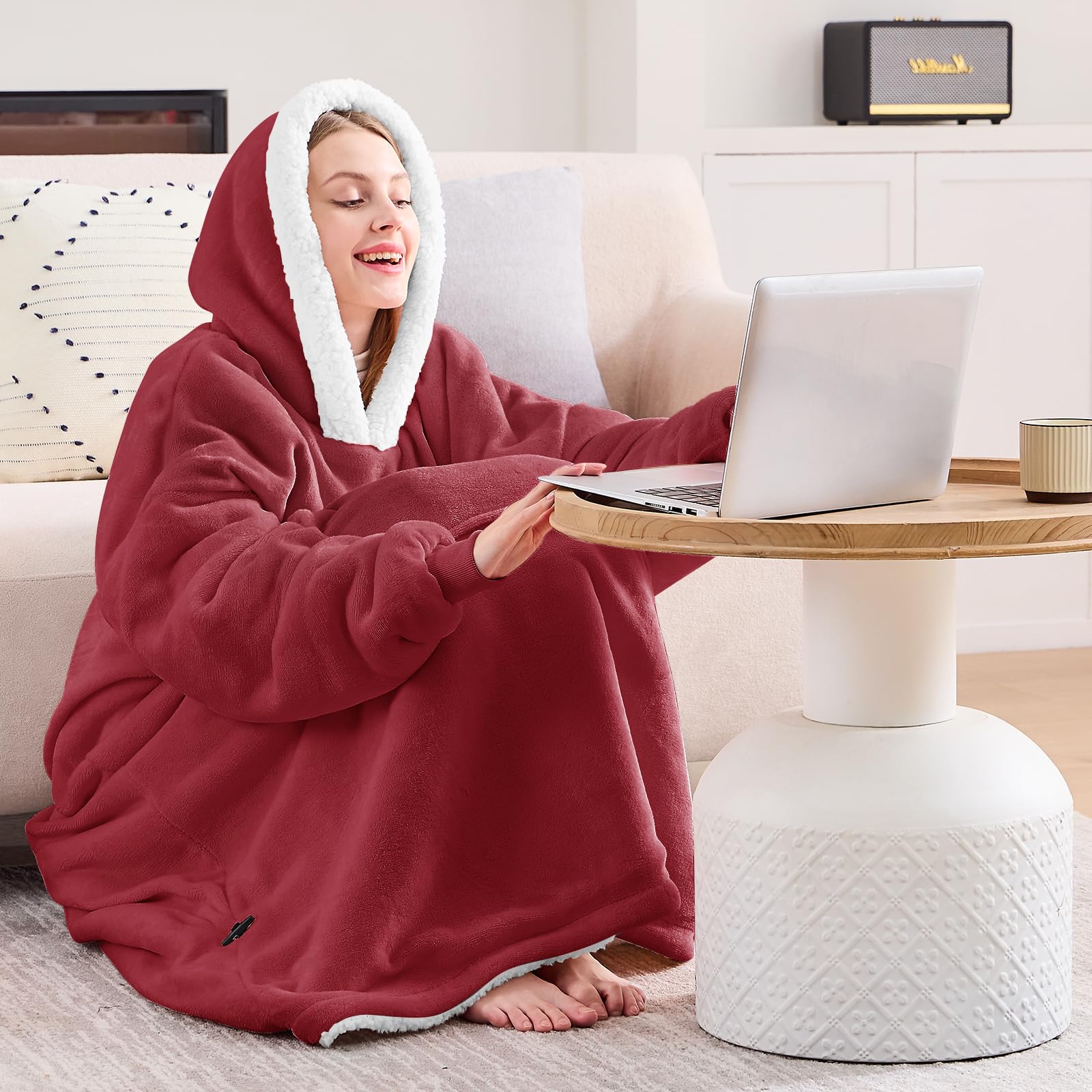 yescool lifestyle image of hoodie on couch for relaxed home comfort