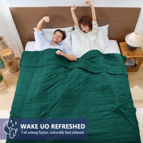 yescool blanket lying flat on king mattress atop mattress without overhanging edges